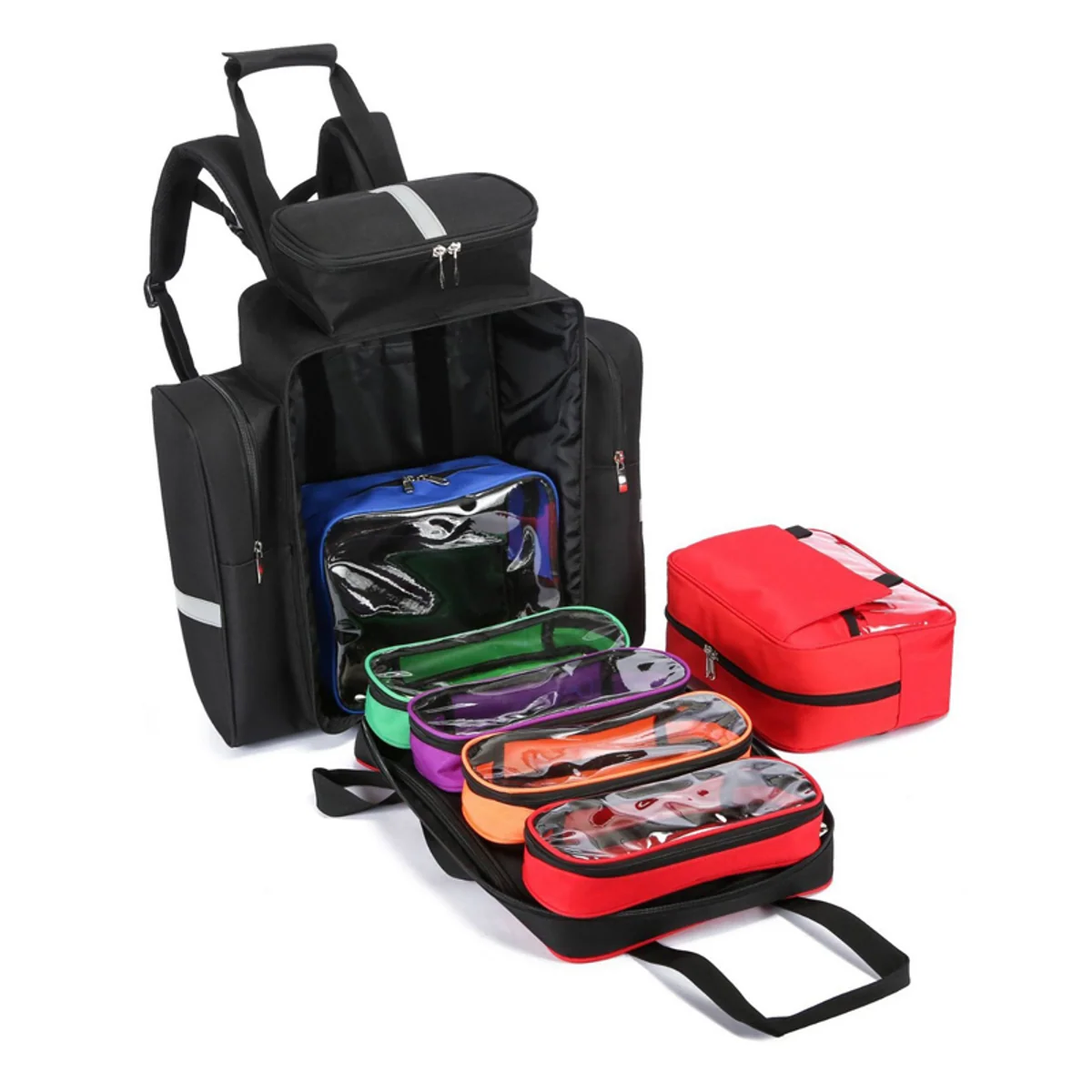 09972 Rescue Backpack Waterproof First Aid - SKU 09972 construction and compartment detail 2