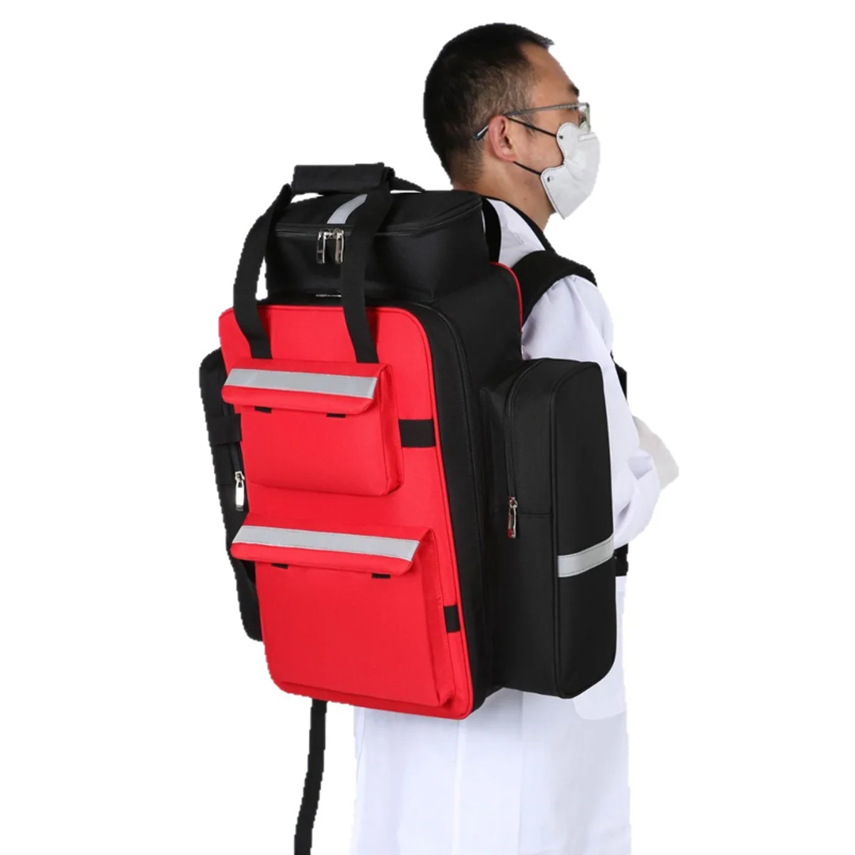 09972 Rescue Backpack Waterproof First Aid - SKU 09972 construction and compartment detail 4